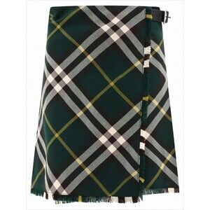 BURBERRY Tartan Plaid Midi Skirt